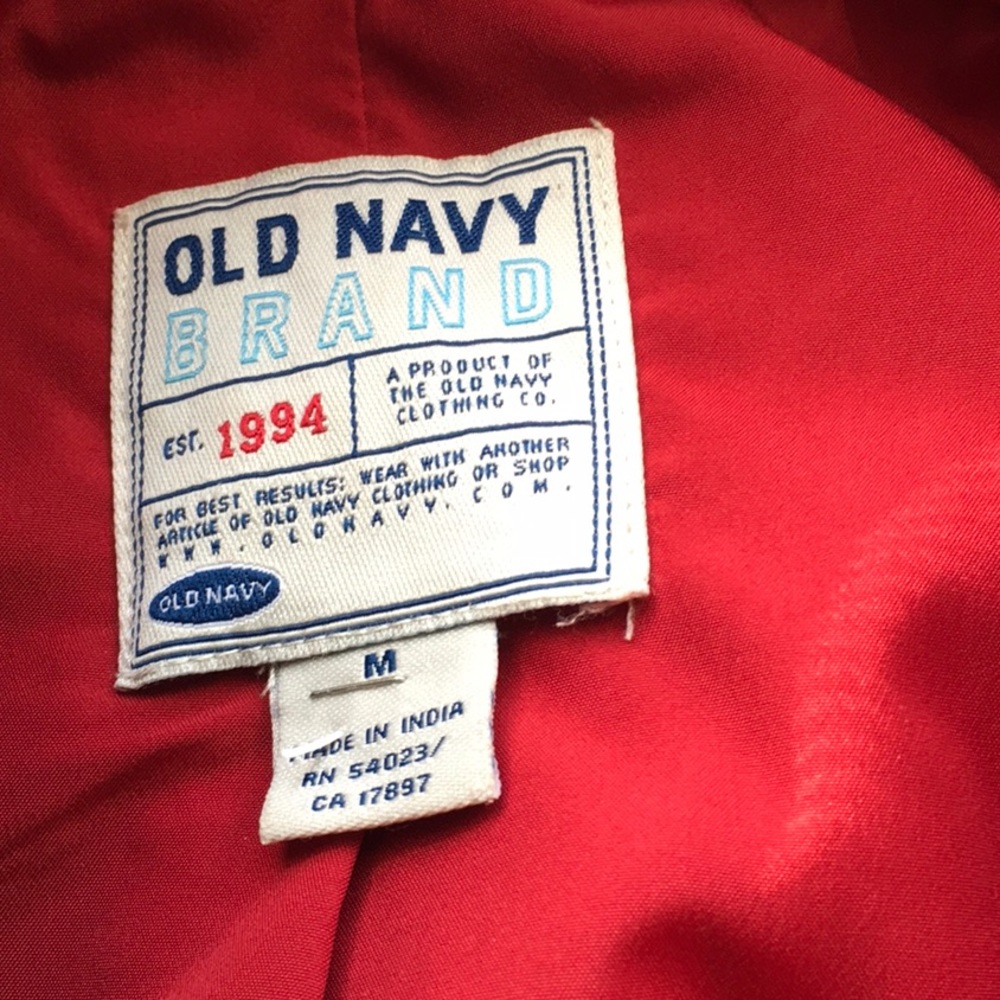 Old Navy Red sz M Wool coat ; very good condition - Picture 4 of 5